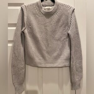 Abercrombie & Fitch Light Gray Crew Neck Sweater